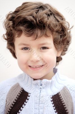 adorable happy boy smiling