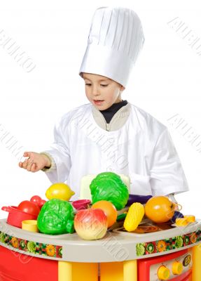 Adorable future cook