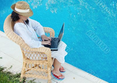 Woman with computer