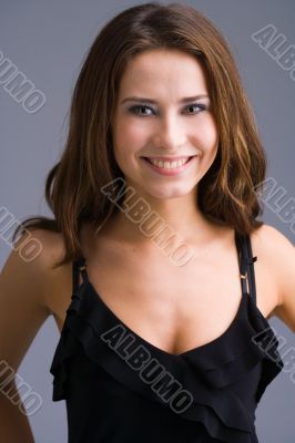 happily smiling girl
