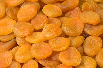 Dried apricots close-up