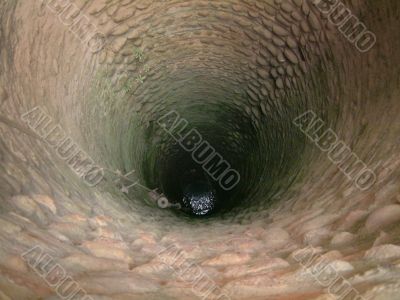 View down a well