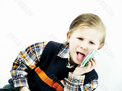 boy with money