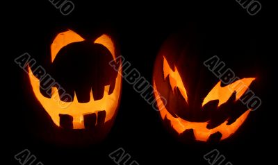 Two Jack-o-Lanterns