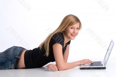 girl with laptop