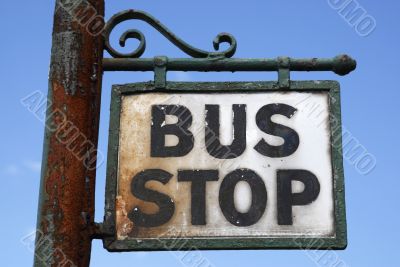 ornate bus stop sign