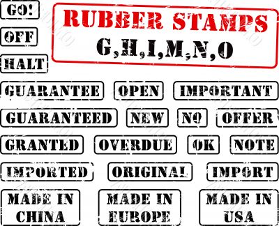 Rubber stamps collection GHIMNO