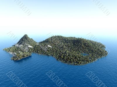 uninhabited island