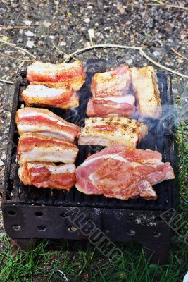 Steaks on Barbecue