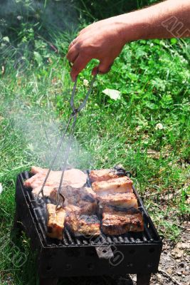 Steaks on Barbecue