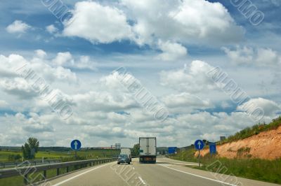Truck on a highway