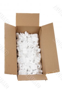 Open cardboard box