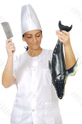 attractive cook woman