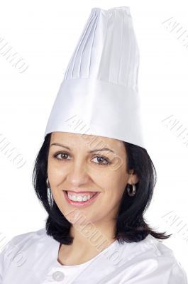 attractive and happy cook woman