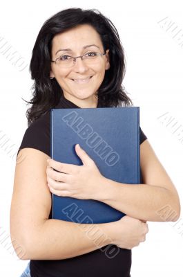 Attractive lady loving a book