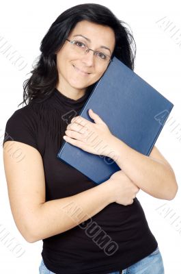 Attractive lady loving a book