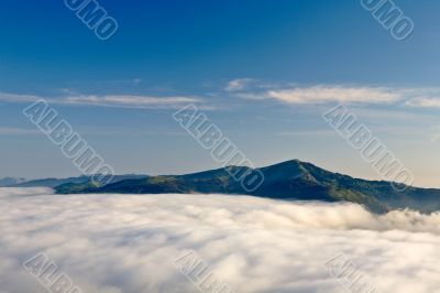 Mountains over the fog