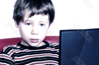 Child with laptop