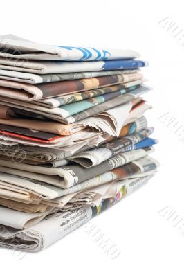 Stack of newspapers