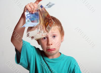 child with money