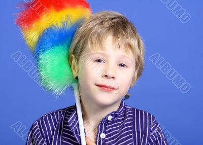 cleaning boy