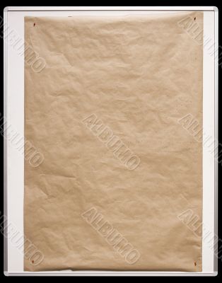 Brown Paper On White Board w/ Path