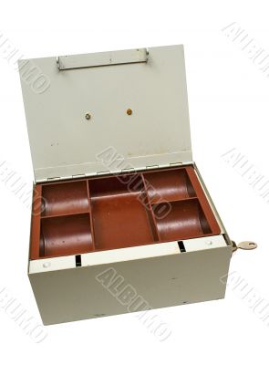 Grey Cash Box w/ Path - Top Front View