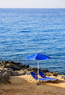 Two Abandoned Beach Chairs