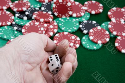tossing dice