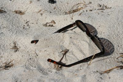 sunglasses on the beach