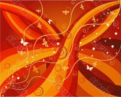 Abstract  floral background  - vector