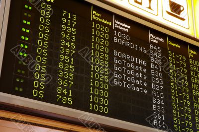 arrival-departure board