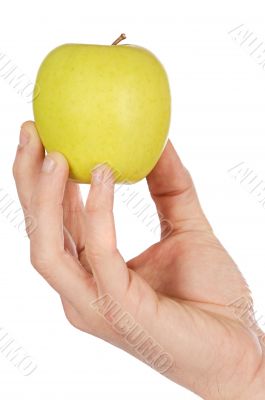 Apple in a hand