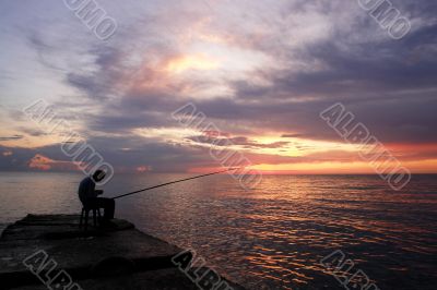 Lonesome  fisherman