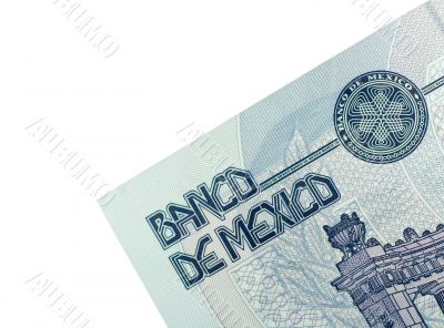 Corner of Mexican banknote