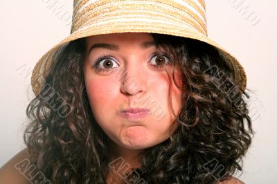 woman with hat