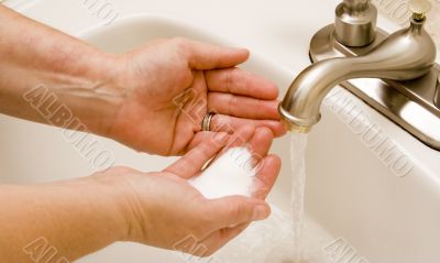 washing hands
