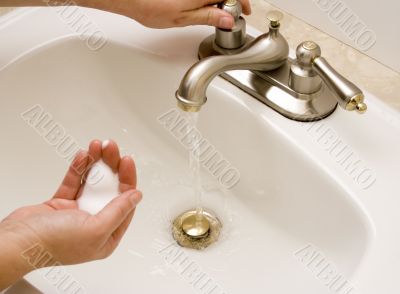 washing hands