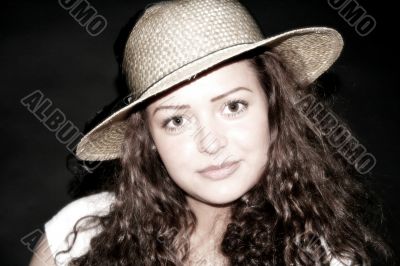 woman with hat