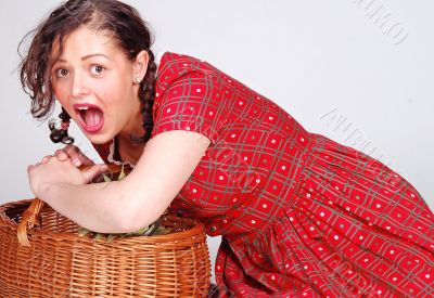 woman in red