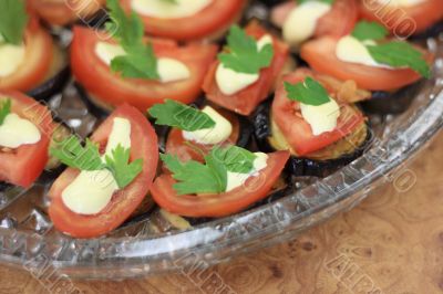 Roasted eggplants