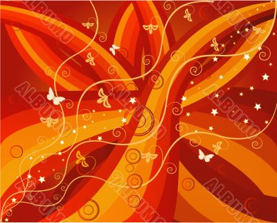 Abstract  floral background  - vector