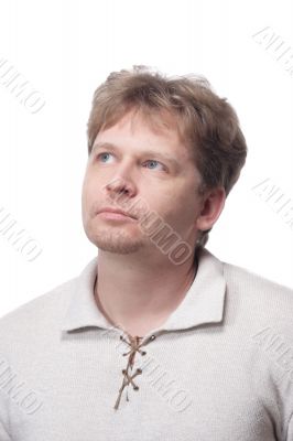 Man looking upwards