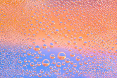 Bubbles in orange and blue
