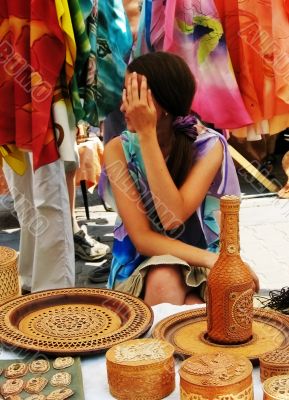 kerchief and vases