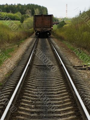 The cargo railway train