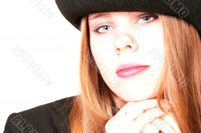 woman with hat