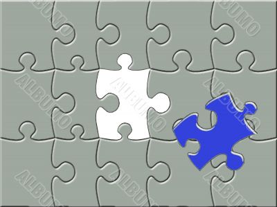 Puzzle in blue