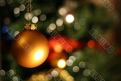 Christmas golden ball