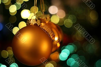 Christmas golden ball